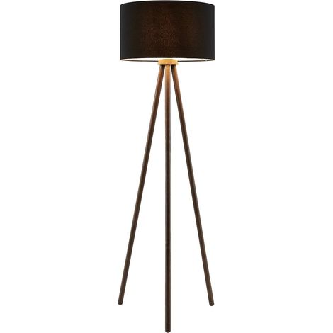 Floor Lamp 'Majken' made of Wood for Living Room & Dining Room