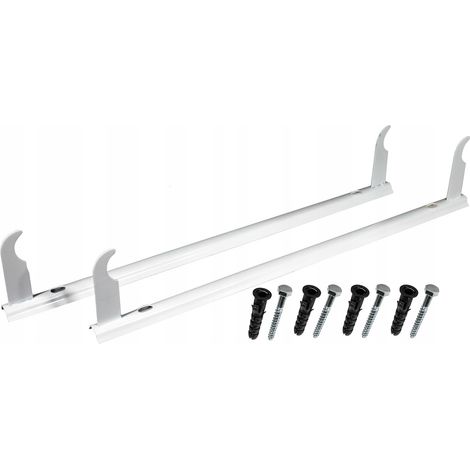 Kit di montaggio per radiatore in alluminio H-500, 2 pezzi, pronto per l'installazione.