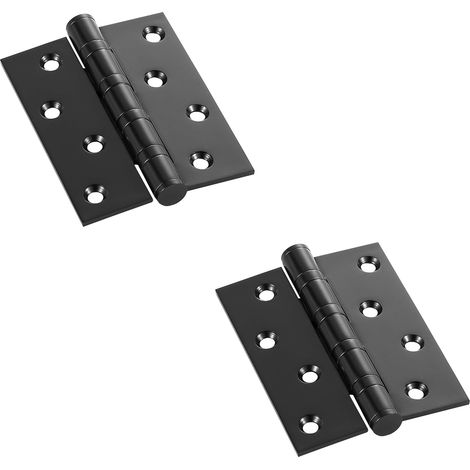 bisagras de acero inoxidable para puertas, bisagras exteriores para puertas de madera para armarios, rodamiento de bolas, 1070,85 cm, color negro. (1/5)