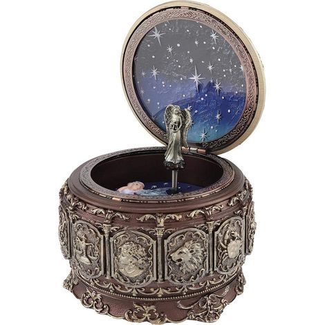 El mejor regalo de Año Nuevo, caja de música vintage con 12 constelaciones de estrellas, luces LED giratorias, caja de música clásica para regalo (Libra) (1/5)