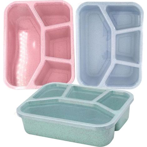 Boîte à bento SECFOU 3 pièces pour adultes, légère et compacte en (1/5)