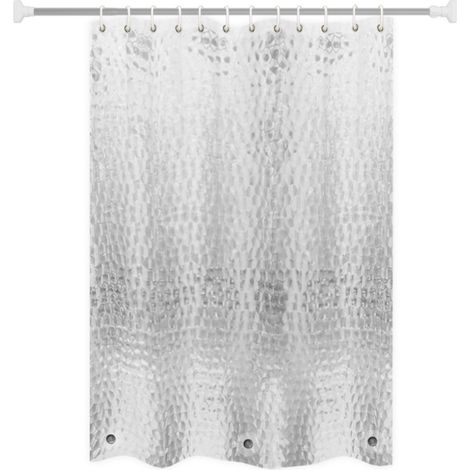 Cortina De Ducha Magnetica - Peva Impermeable Antimoho - Transparente Para Baño - 1 Unidad (1/5)