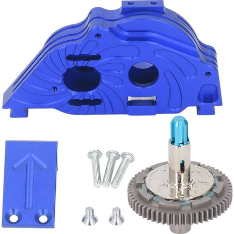 Boîtier de transmission en aluminium 57T en acier pour ARRMA VORTEKS Big Rock 1/10, carrosserie sky blue, jeu complet (1/5)