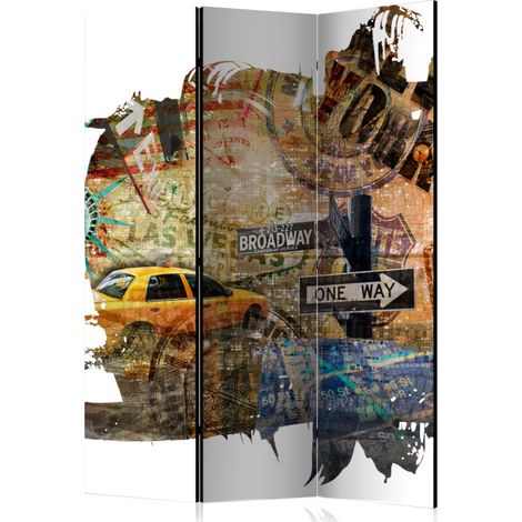 Paravent 3 Volets "New York Collage" 135x172cm (1/2)