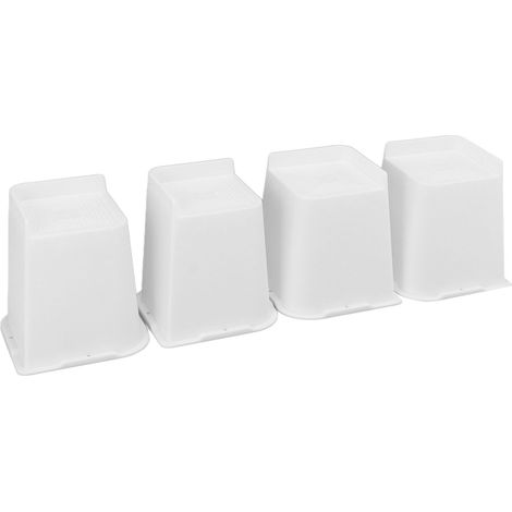 Set mit 4 trapezförmigen und L-förmigen Möbelfüßen (15 cm hoch), rutschfest, für Betten und Sofas. Möbelbeinverlängerungen. (1/5)