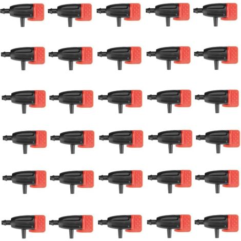 60 Stück Bewässerungstropfer, Pflanzenbewässerungsgeräte, 0 bis 200 l, verstellbare Tropfstrahler, Mikrospray-Wasserflusssprinkler, Tropfbewässerungssystem