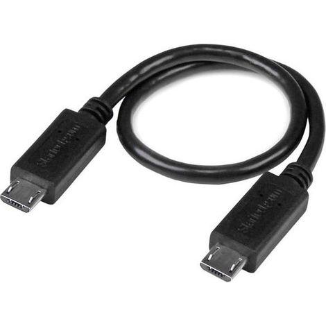 .com Câble USB OTG Micro USB vers Micro USB de 20 cm - M/M