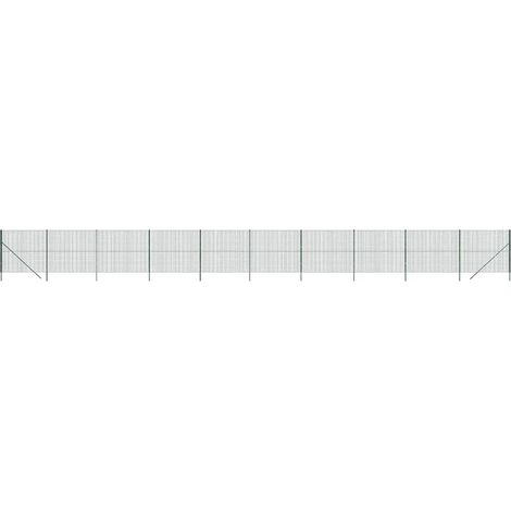 Clôture en treillis métallique vert 1,4x25 m acier galvanisé CFW51453 (1/5)