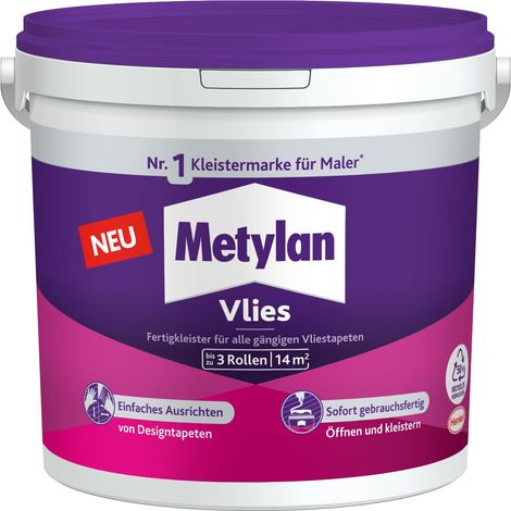 Colle prête à l'emploi pour papier peint intissé, résistante à l'humidité, colle pour papier peint facile, 1 x 3 kg (1/5)