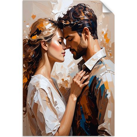 Selbstklebendes Poster – Wandsticker Verliebtes Paar Liebe 80x120 cm