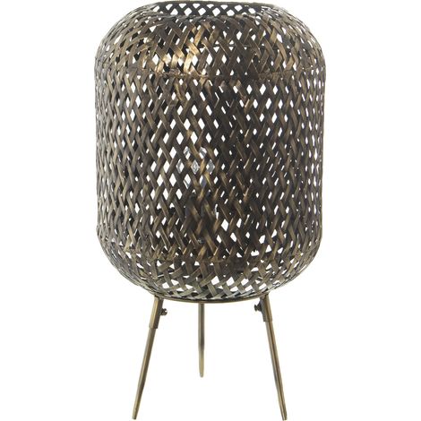 MESSINGFARBE METALL-STEHLEUCHTE, 1XE27, MAX.40W (NICHT ENTHALTEN °31X57CM, HOHER FUSS: 17CMfür alle Stile, um dem Zuhause eine Note zu verleihen (1/3)