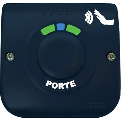 Bouton poussoir zamac anthracite main libre URMET BPZAML