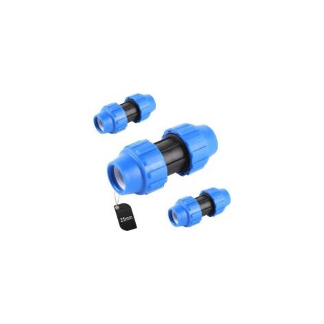 Lot de 3 raccords en polypropylène et polyéthylène, diamètre 25 mm, couleur bleue - Crezuo