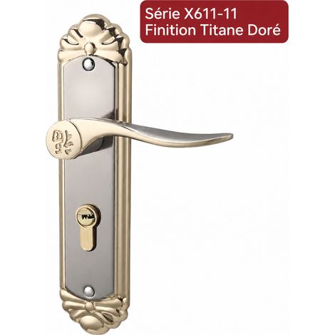 Serrure à poignée mécanique X611-11 finition titane pour porte intérieure en bois x611-11 1,2 kg – Livraison gratuite