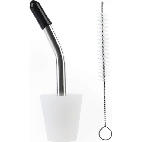 Bouilloire Extérieure à Bec Allongé Cafetière Tube Mince Rallonge Inox 304 Conduit d'Eau Adaptateur Buse Versement (1/4)