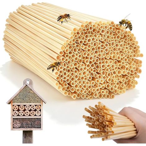 nichoirs pour abeilles sauvages, tubes de 20 cm, pour hôtel à insectes, maison à insectes, maison d'abeilles, hôtel d'abeilles, aide à la nidification