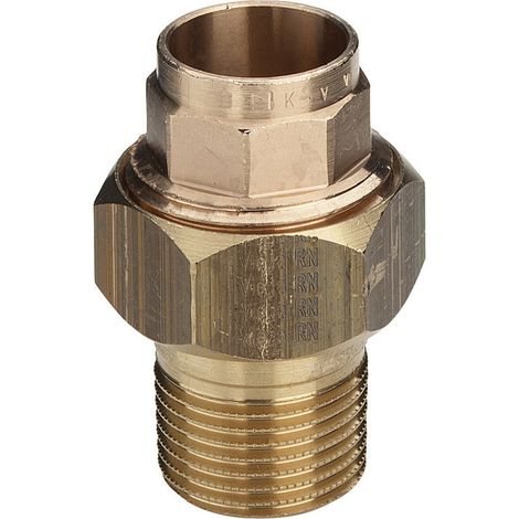 Viega Rohrverschraubung 94331G flachdichtend in 18mm x R1/2 Rotguss (1/4)
