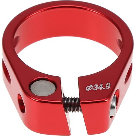Collier de serrage de tige de selle de vélo en alliage d'aluminium 34,9 mm, accessoire pour VTT (rouge) (1/5)