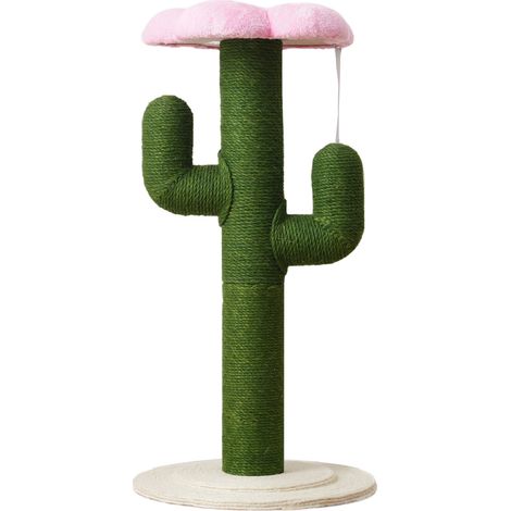 Rascador para gatos en forma de cactus 90 cm con poste grueso y sistema antivuelco HOMVRA (1/5)