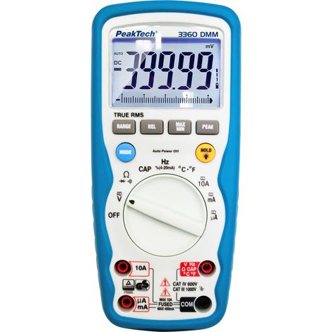 PEAKTECH Multimeter, P 3360, True RMS, IP67, 40000 Counts (1/5)