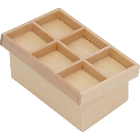 Mini étal de fruits et légumes en bois naturel pour maison de poupée 1/12 – Rack miniature détaillé pour accessoires de dinette (1/5)