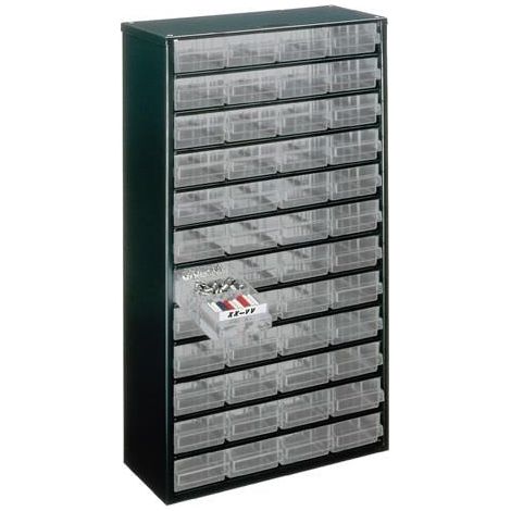 raaco Kleinteilemagazin B 306 x T 150 x H 552 mm Stahlblech mit Gummifüßen - 137393 (1/2)