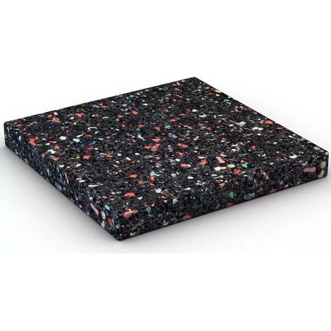 Unterlagepad 8 mm 70x70 Gummi schwarz 264 Pads f.32qm Häuser