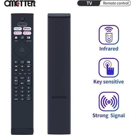 Télécommande Pour Smart Tv, Pour Philips Ambilight 4k Ultra Hdr Oled, Android, Brc0984501-01-Ywey (1/4)