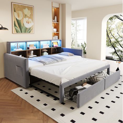 Cama sofá dormitorio con almacenaje extensible OKMYHOME (1/3)