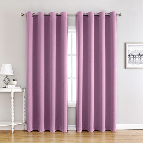 Rideau Obscurcissant - Isolation Thermique - Pour Chambre et Salon - 100 x 130 cm - Violet (1/5)
