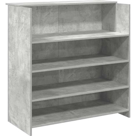 Maison Exclusive - Empfangstheke Betongrau 100x50x103,5 cm Holzwe