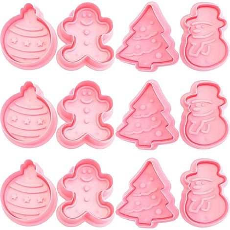 Emporte-pièce À Ressort - Moule À Biscuits En ABS Alimentaire - Pour Pâtisserie Et Décoration De Gâteaux - 12 Pièces