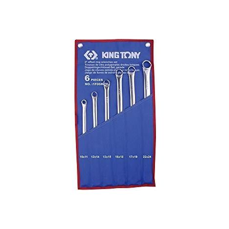 KING TONY ZESTAW KLUCZY OCZKOWYCH 6cz.DŁUGIE/ETUI 10-24mm.
