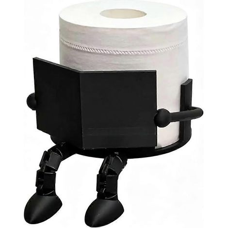 Porte-papier toilette noir rangement pour rouleaux de papier toilette porte-essuie-tout mignon pour salle de bain et salon (1/5)
