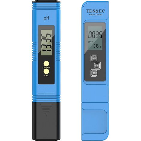 Medidor de calidad del agua TDS PH EC Temperatura 4 en 1 para hidroponía, acuarios, agua potable, sistema de ósmosis inversa, estanque de peces y piscina (1/5)