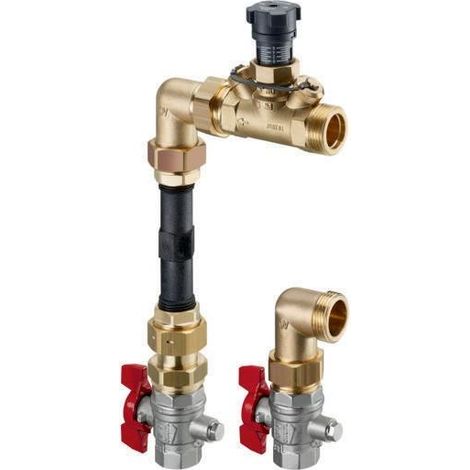 OVENTROP Wärmezähleranschlussset für Multidis SF und Regudis W-HTE mit Hycocon VTZ DN 20, Eckform, Kugelhähne DN 25, 1404580 (1/4)