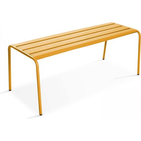 Banc d'intérieur en métal jaune - Palavas (1/4)