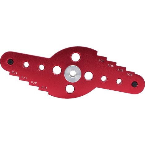Lot de 5 : gabarit de chevilles centreur marqueur alliage aluminium 2 en 1 guide perçage cheville bois poinçon (1/5)