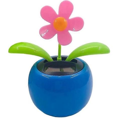 Lustige Auto-Dekoration, solarbetrieben, farbenfrohe Cartoon-Blume, tanzendes Schaukelspielzeug fürs Armaturenbrett – das perfekte Geschenk für Freunde-B (1/5)