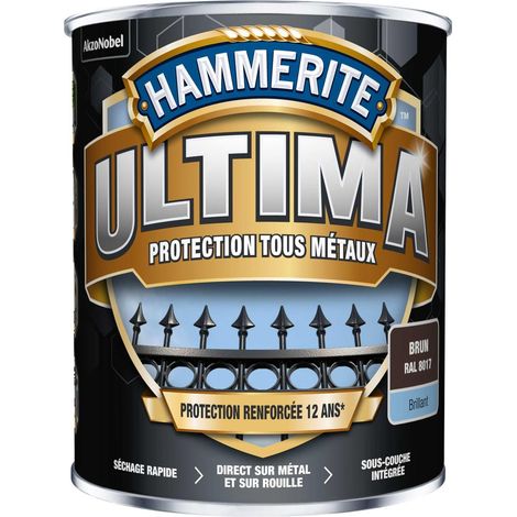 Peinture métal acrylique ULTIMA Brillant Brun 0,75L - Hammerite