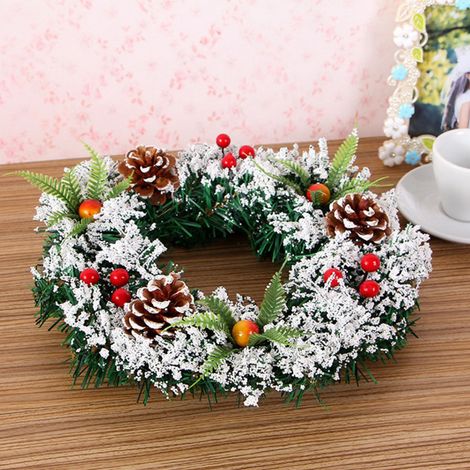 Künstlicher Weihnachtskranz 30 cm, Weihnachtsgirlande für die Haustür, Hochzeitszeremonie (1/5)