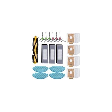 Lot de 18 accessoires de rechange pour aspirateur Ecovacs Deebot N8 – 4 lingettes, 3 filtres HEPA, 4 sacs à poussière, 1 brosse principale, 6 brosses latérales (1/5)