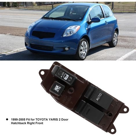 Interrupteur de lève-vitre électrique côté conducteur droit compatible avec Yaris 3 portes à hayon 84820‑10090 (1/5)