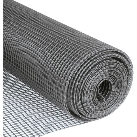 Maille plastique 10x10mm 1x5M Gris