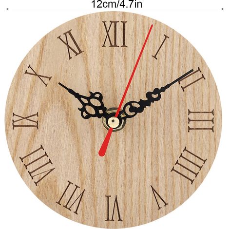 Horloges décoratives en bois à chiffres romains, disponibles en trois tailles, pour le salon, la chambre, la maison, la cuisine et les murs. (1/5)