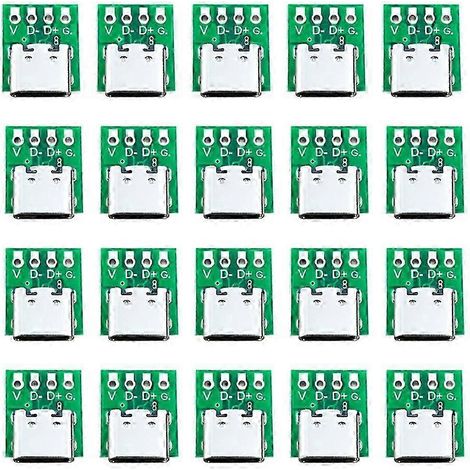 Carte d'interface USB Type C avec 10 connecteurs femelles et carte de conversion PCB compatible avec les câbles de transfert de données. WHBYV (1/4)