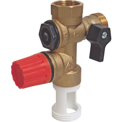 Somatherm For You – Groupe de sécurité inox pour eau agressive – Garde d'air droite – Siège inox pour durabilité – Compatible chauffe-eau électrique