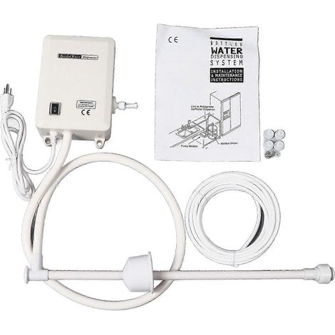 Système de pompe à eau pour bouteilles de 25 à 26 pouces, tuyau unique de 6 mètres, débit de 3,8 litres/minute, pression de 40 psi, pompe à eau électrique silencieuse, compatible avec les machines à c (1/4)