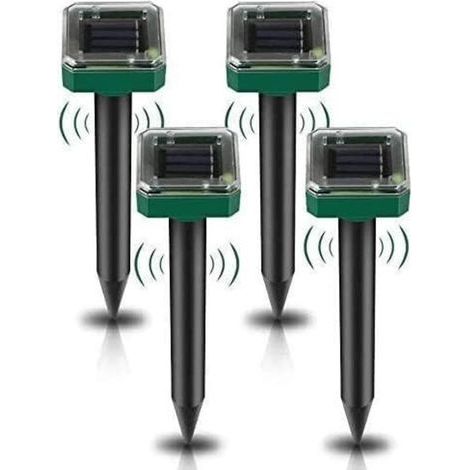 6626cm Lot de 4 Répulsifs Solaires à Ultrasons, Répulsif Anti-Taupes Solaire Souris Repr Exterieur pour Jardins Taupes Campagnols Gophers Serpents ou Autres Autres Rongeurs (1/5)