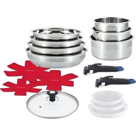 Set de ollas Arthur Martin AM3237, 16 piezas, inox 18/10, inducci贸n (1/5)